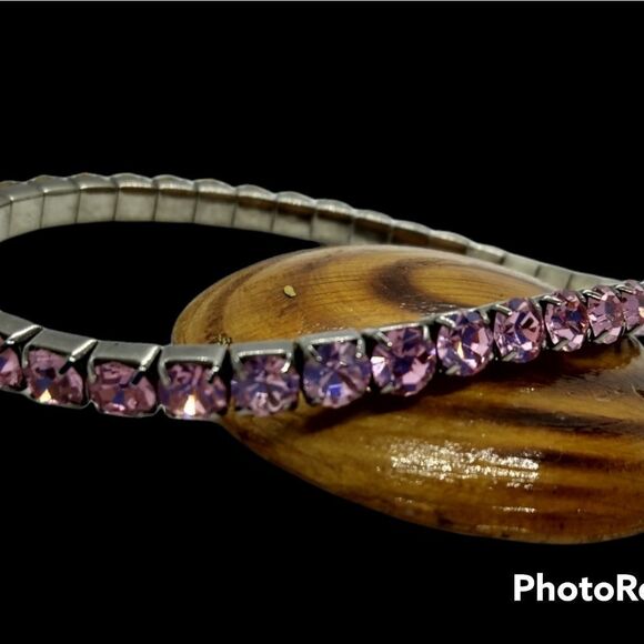 Pink crystal rhinestone stretch‎ bracelet